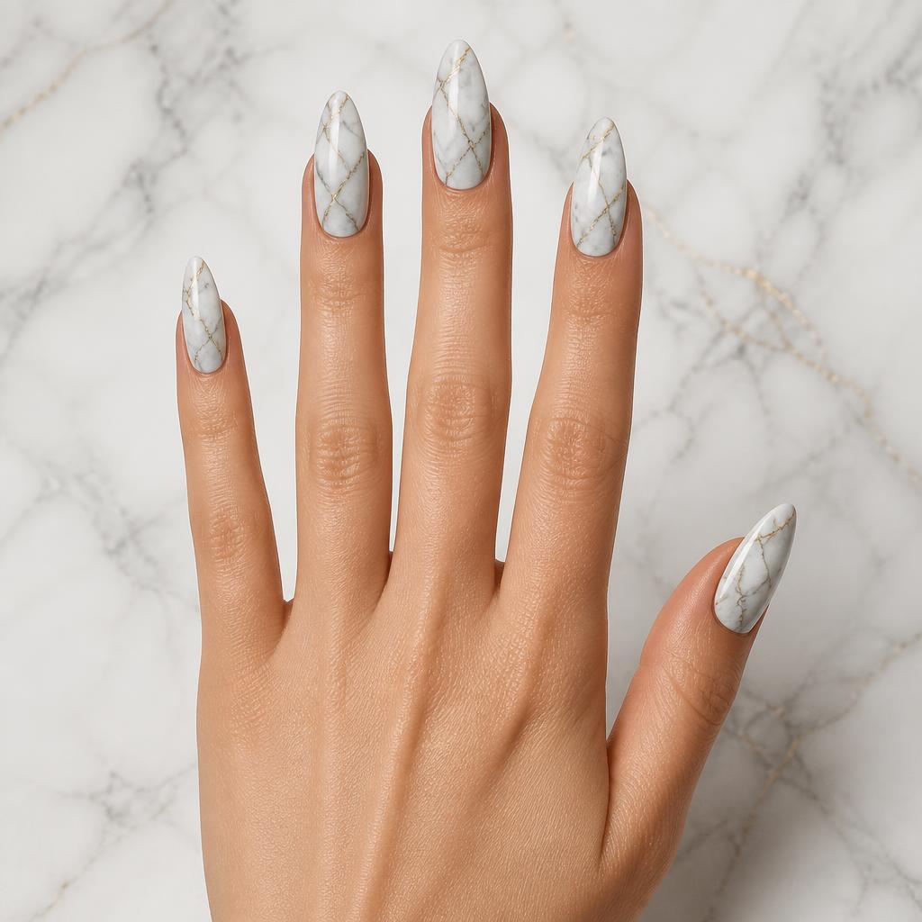 Veined marble & gold