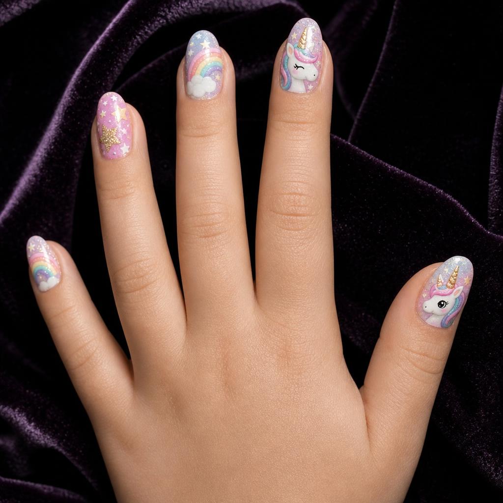 Unicorn & rainbow editorial